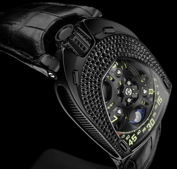 Urwerk Watch Replica 106 collection UR-106 Black Lotus